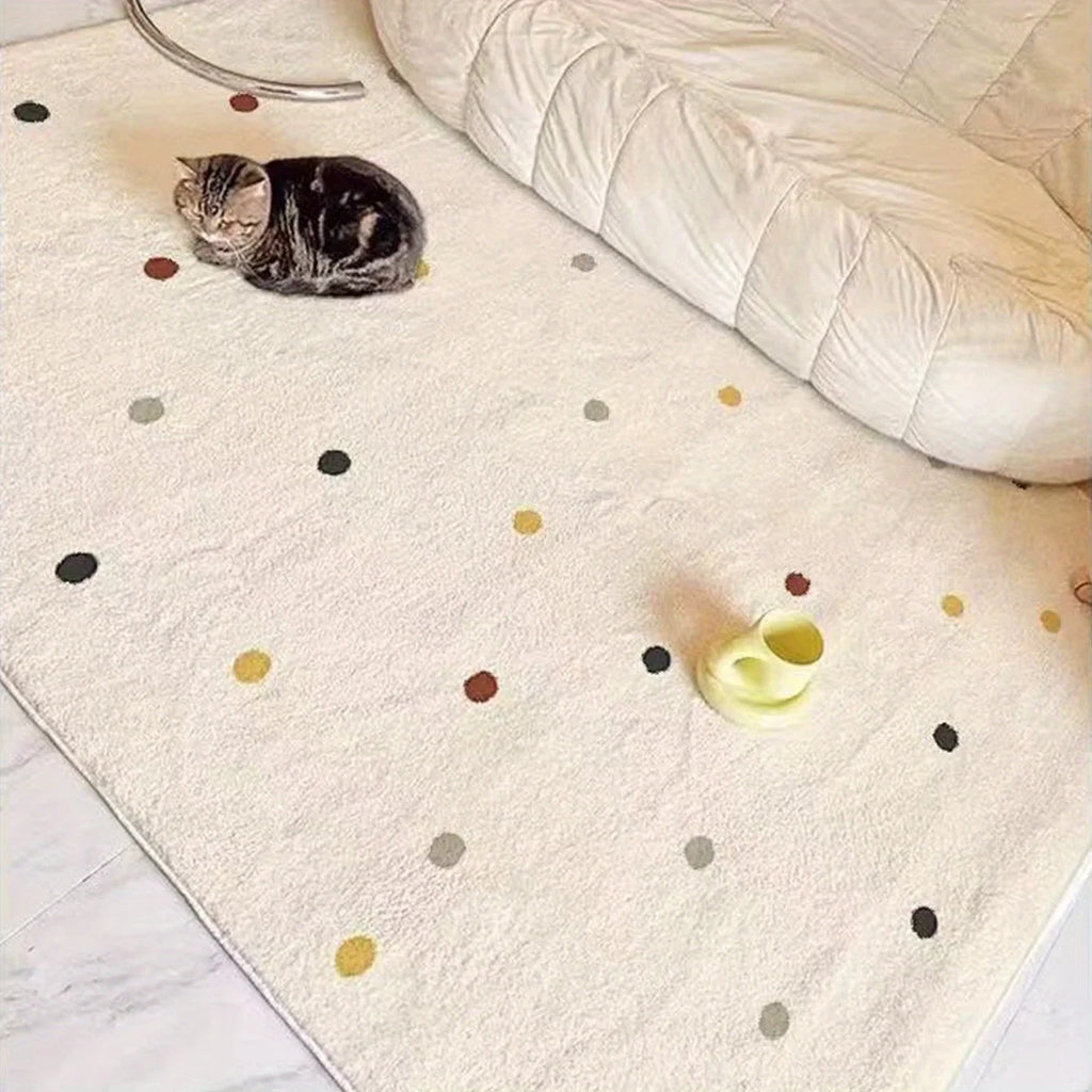 Colorful Dotted Rug - Cute & Comfy Nursery Floor Mat