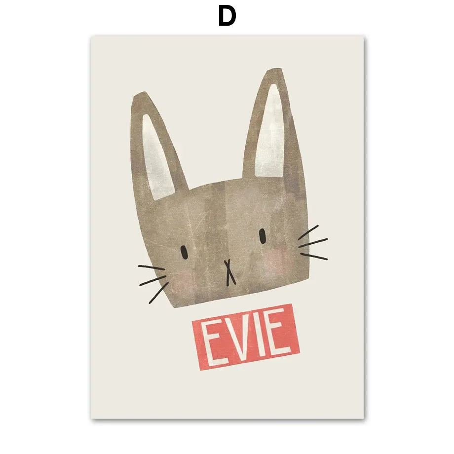 Adorable Animal Wall Art - Sweet Nordic Decor for Kids