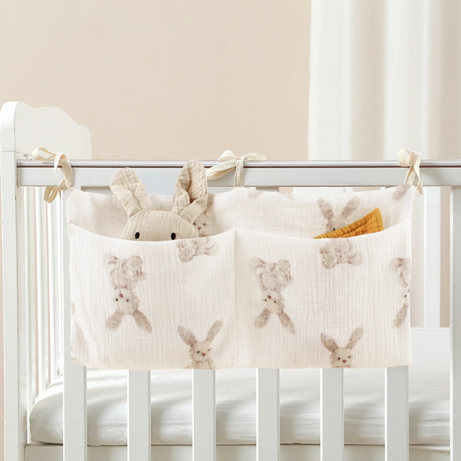Soft Crib Organizer Caddy – Cute Nursery Storage for Essentials