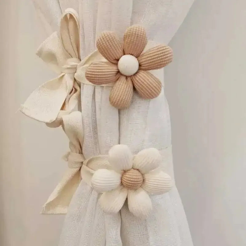 Soft Flower Curtain Tie - Adorable Kids Room Decor
