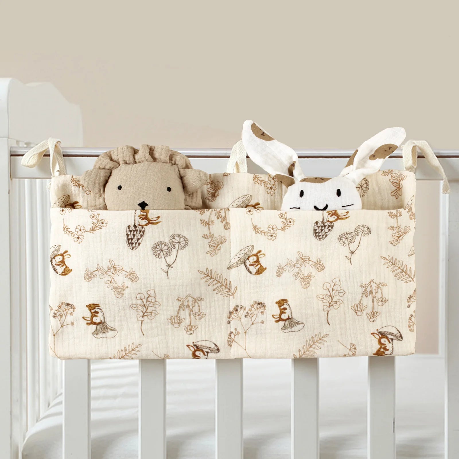 Soft Crib Organizer Caddy – Cute Nursery Storage for Essentials