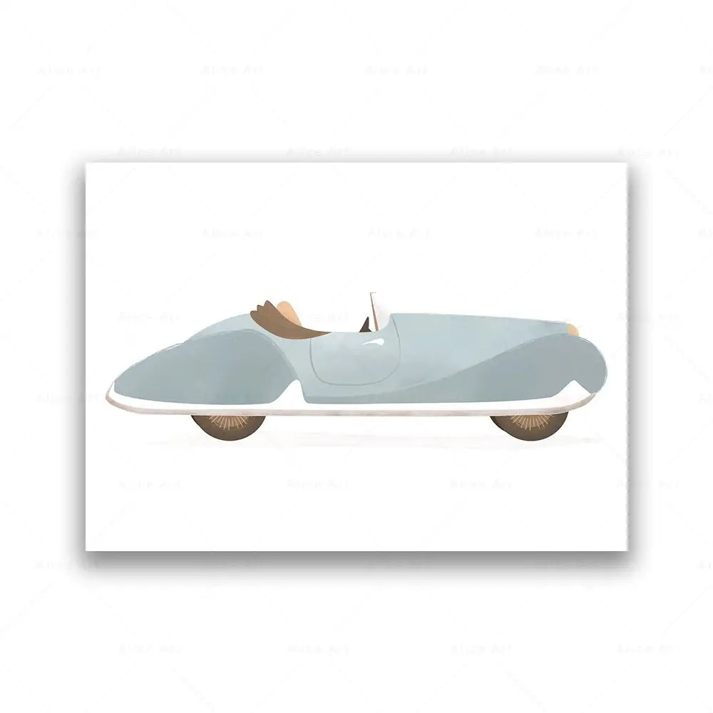 Mint Dreams – Retro Travel Print for Kids’ Rooms