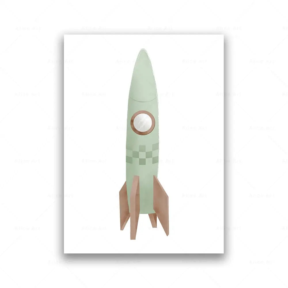 Mint Dreams – Retro Travel Print for Kids’ Rooms