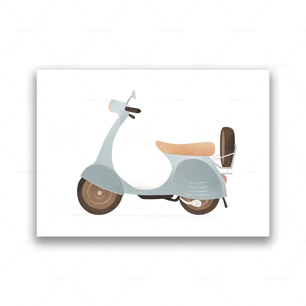 Mint Dreams – Retro Travel Print for Kids’ Rooms