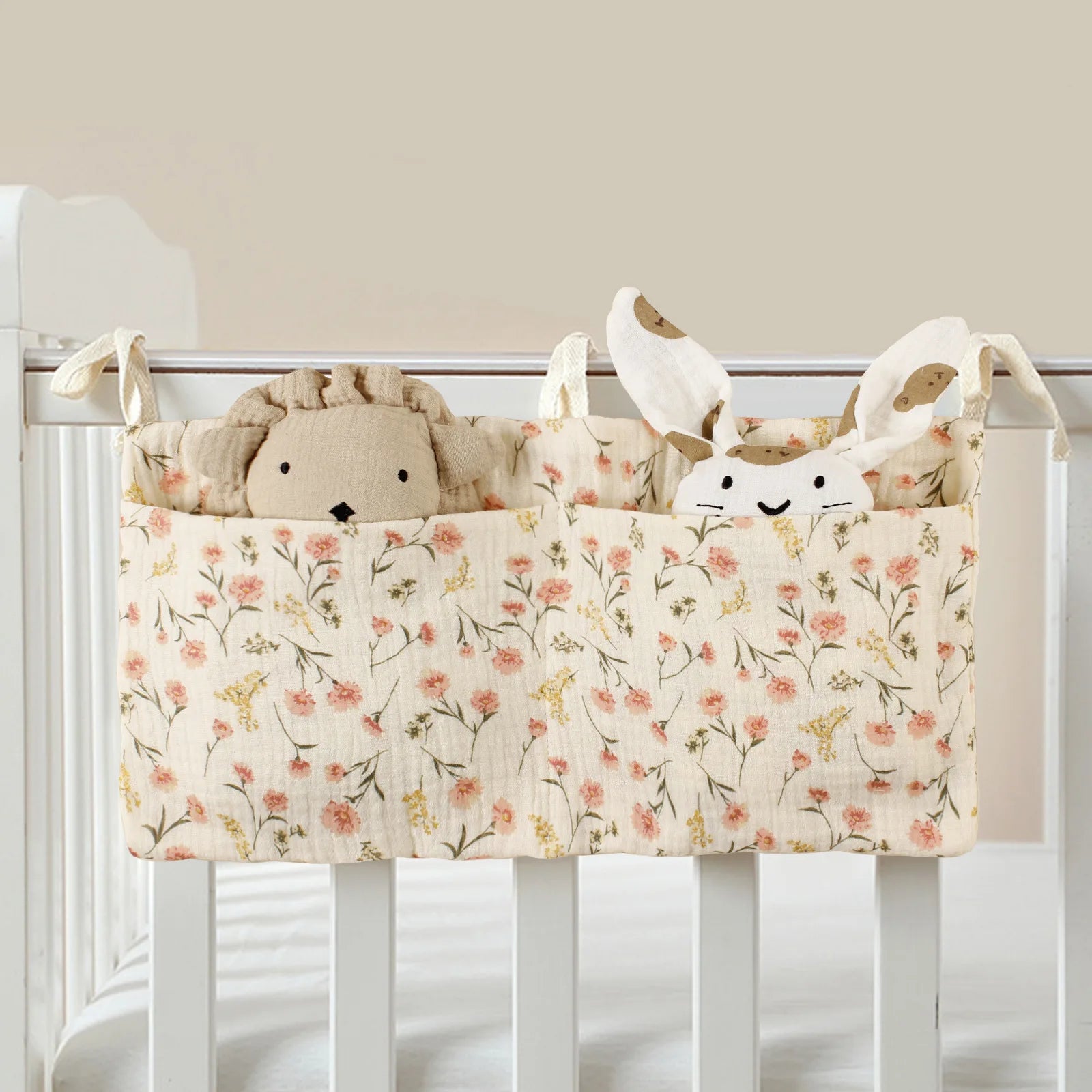 Soft Crib Organizer Caddy – Cute Nursery Storage for Essentials