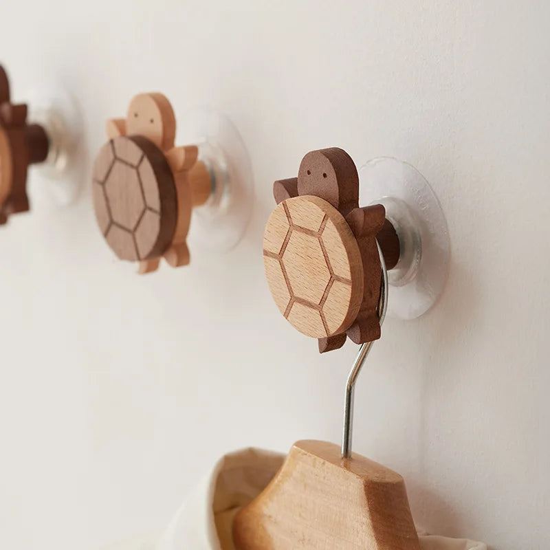 Wooden Turtle Hook - Cute Wall Decor for Kids’ Rooms