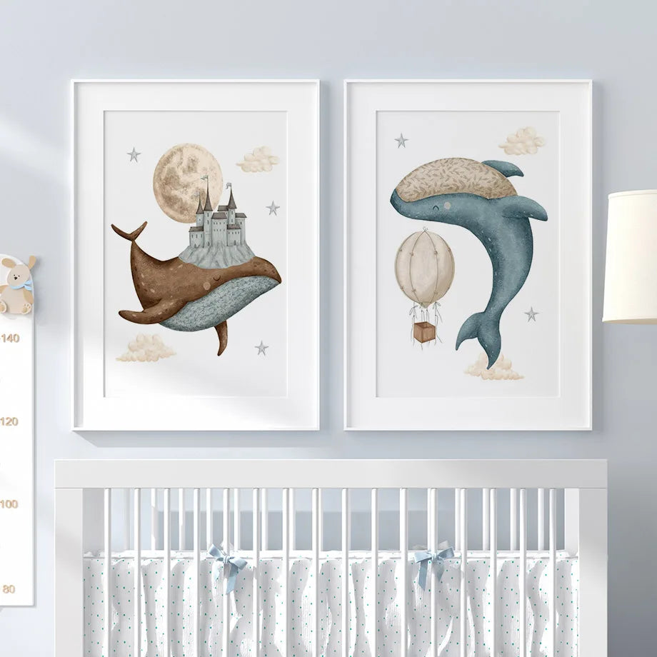Whimsical Animal Art – Gentle Nordic Decor for Kids