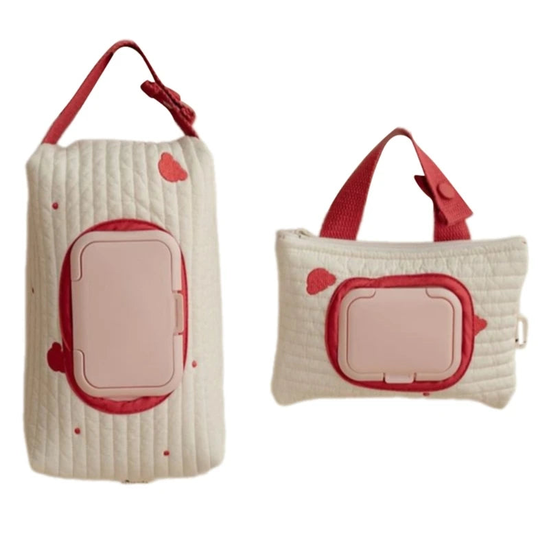 Quilted Baby Wipes Pouch – Cozy Nursery Essential for Parents