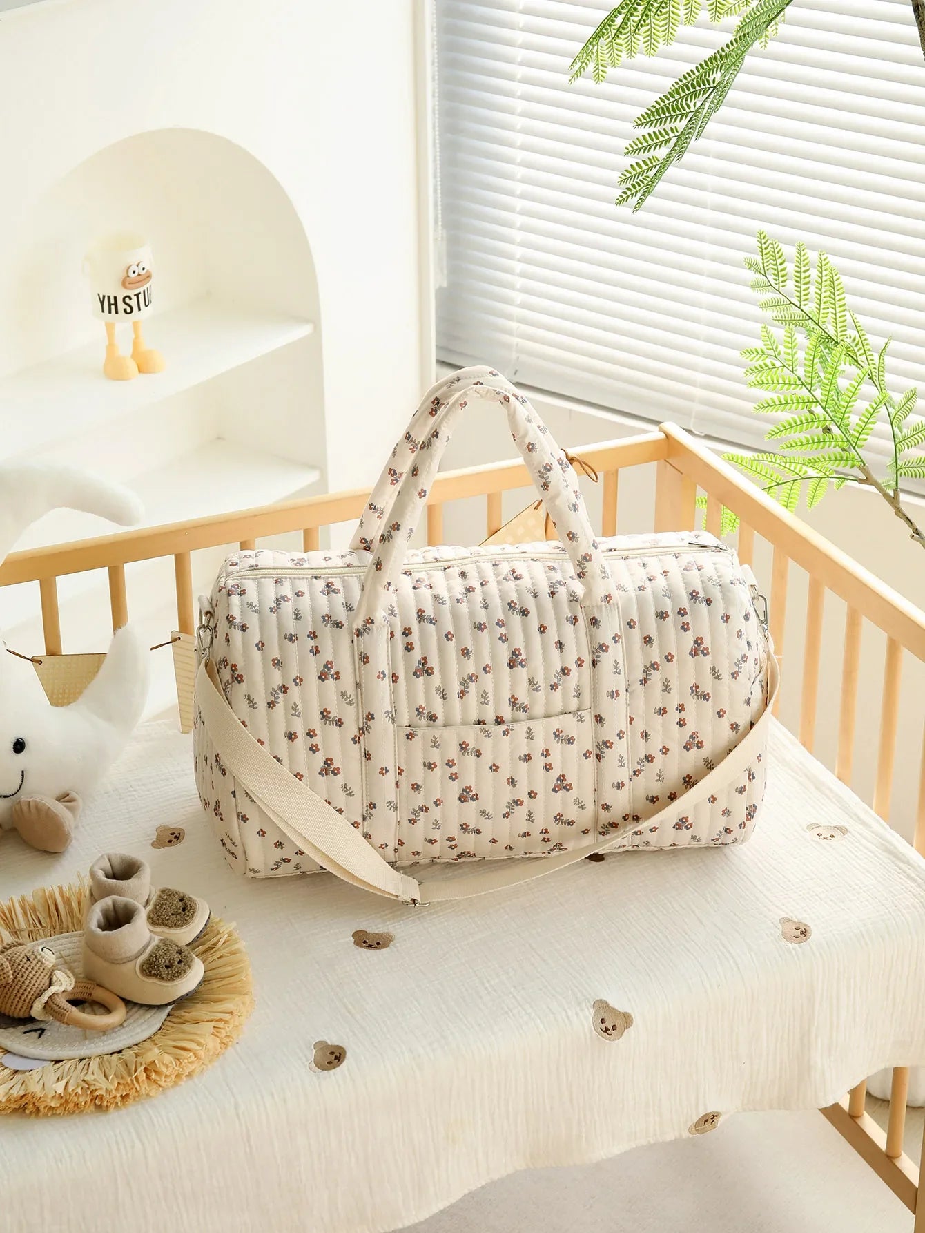 Soft Quilted Diaper Bag – Multi-Functional Mommy Essential