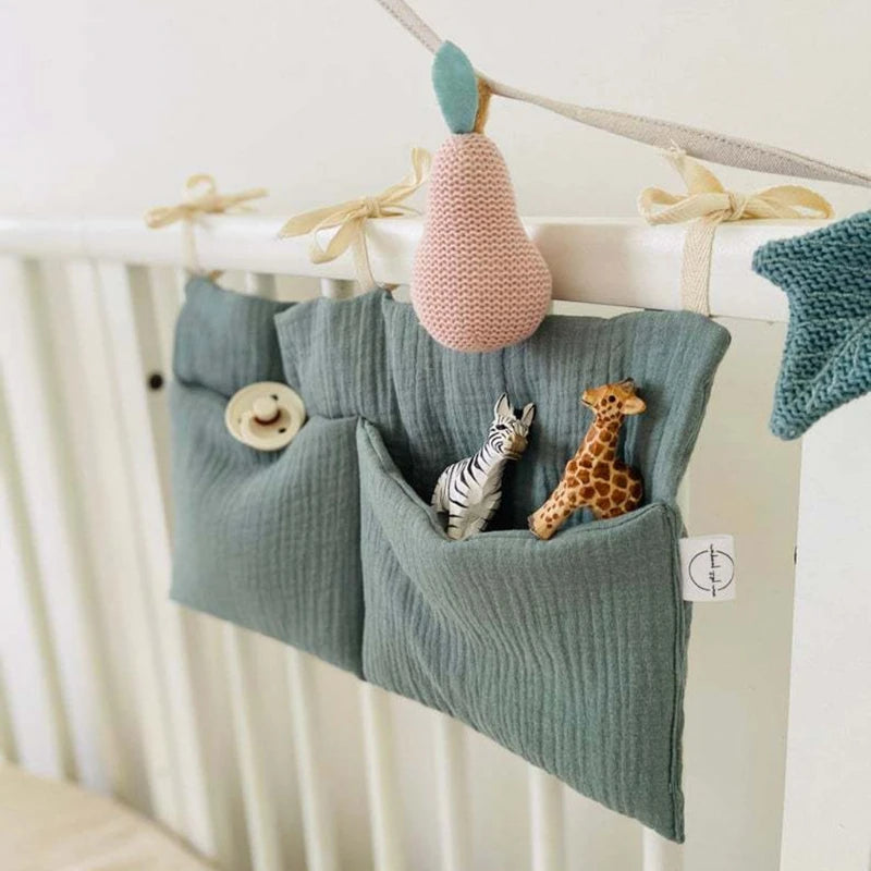 Soft Crib Organizer Caddy – Cute Nursery Storage for Essentials