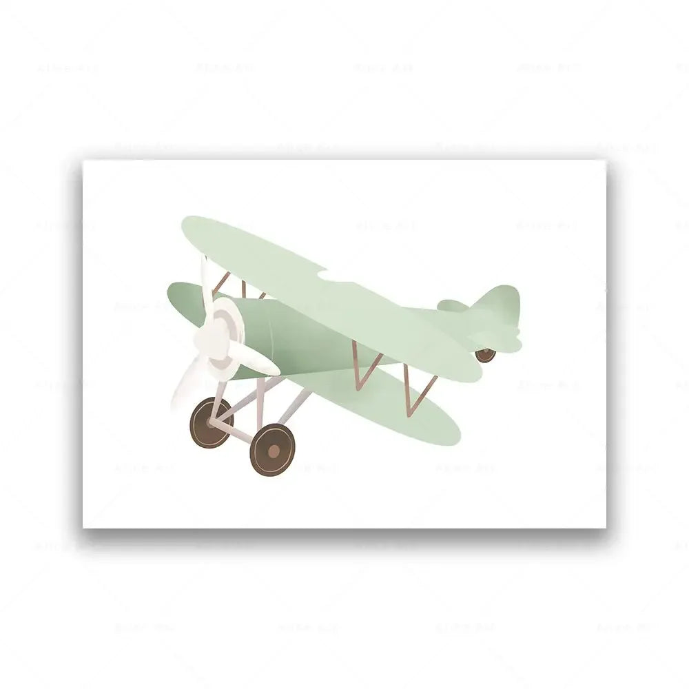 Mint Dreams – Retro Travel Print for Kids’ Rooms