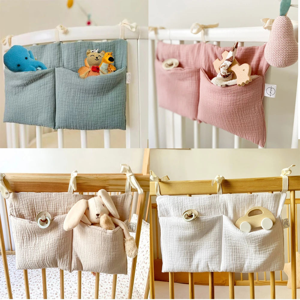 Soft Crib Organizer Caddy – Cute Nursery Storage for Essentials