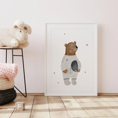 Boho Space Friends - Whimsical Animal Print for Kids’ Rooms