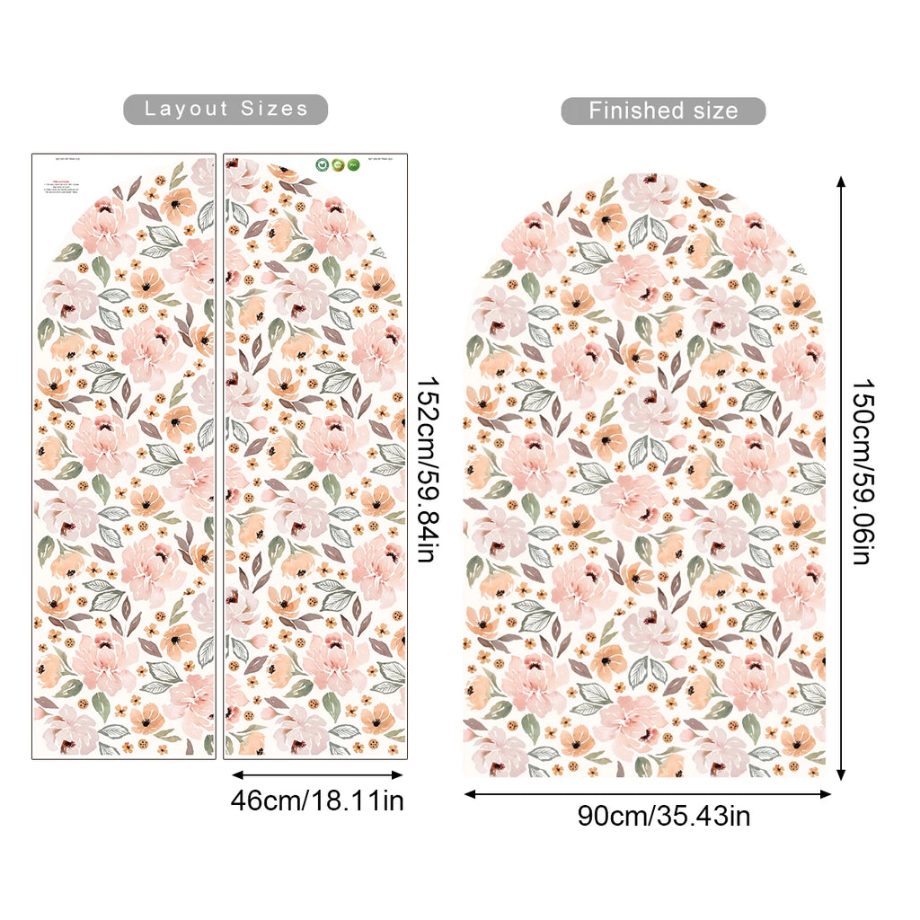 Peony Bloom Arch - Sweet Floral Wallpaper for Nursery Walls