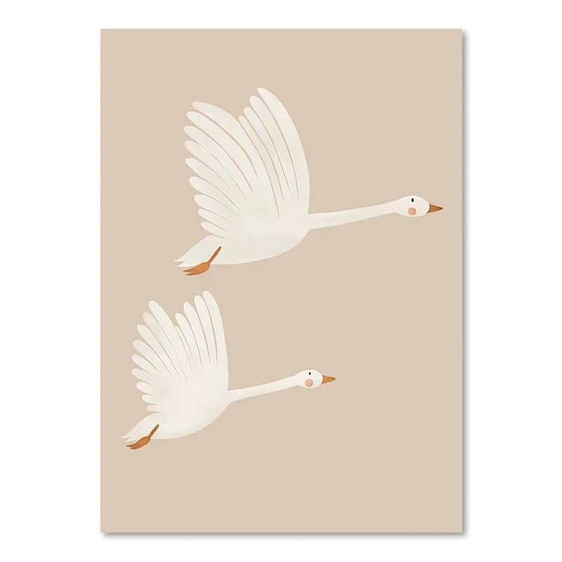 Adorable Animal Wall Art - Sweet Nordic Decor for Kids