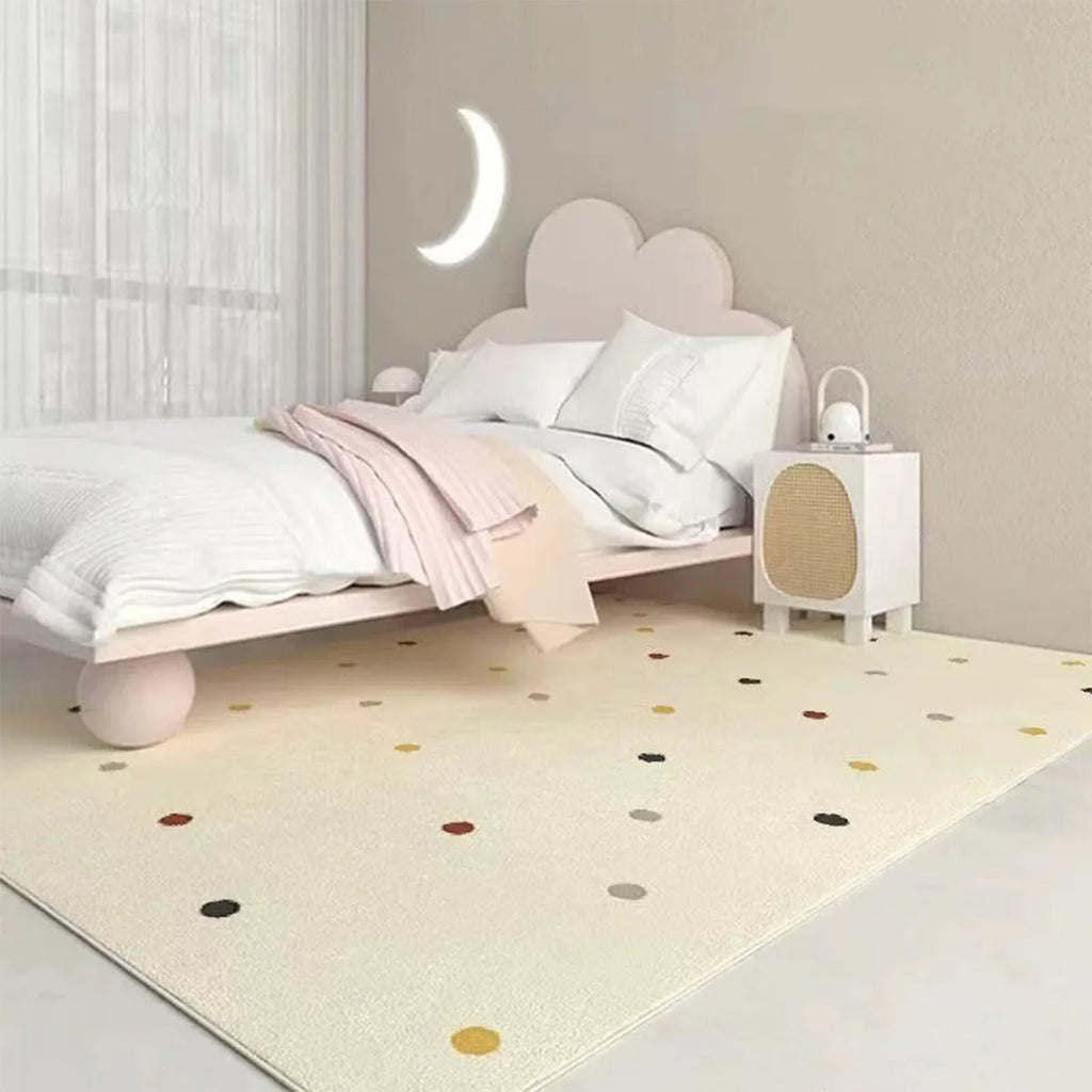 Colorful Dotted Rug - Cute & Comfy Nursery Floor Mat