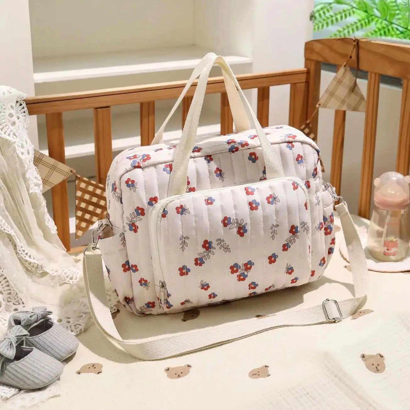 Quilted Mommy Bag – Cozy Everyday Diaper Organizer