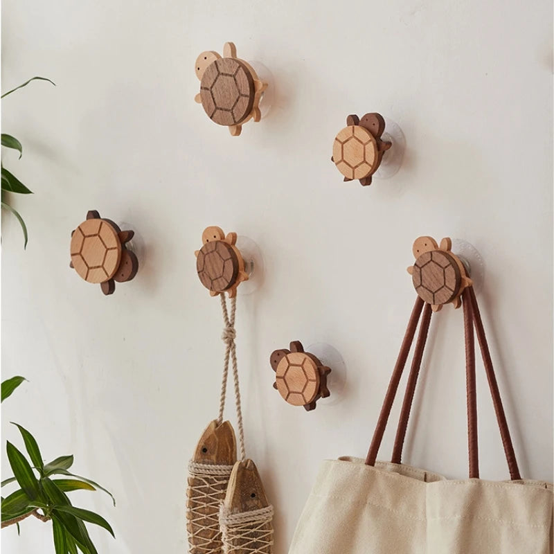 Wooden Turtle Hook - Cute Wall Decor for Kids’ Rooms