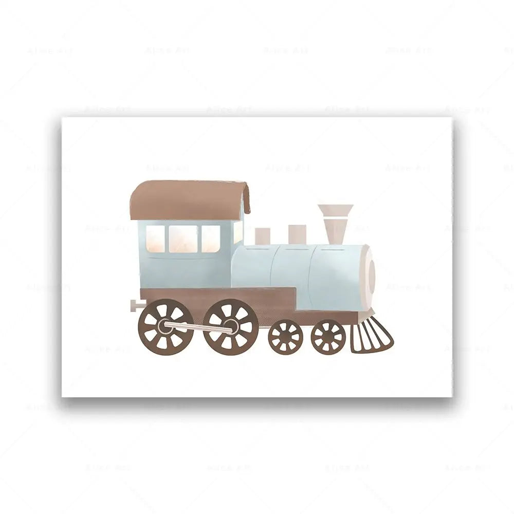 Mint Dreams – Retro Travel Print for Kids’ Rooms