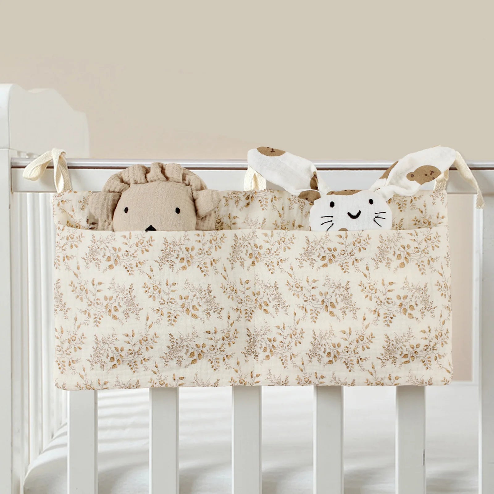 Soft Crib Organizer Caddy – Cute Nursery Storage for Essentials