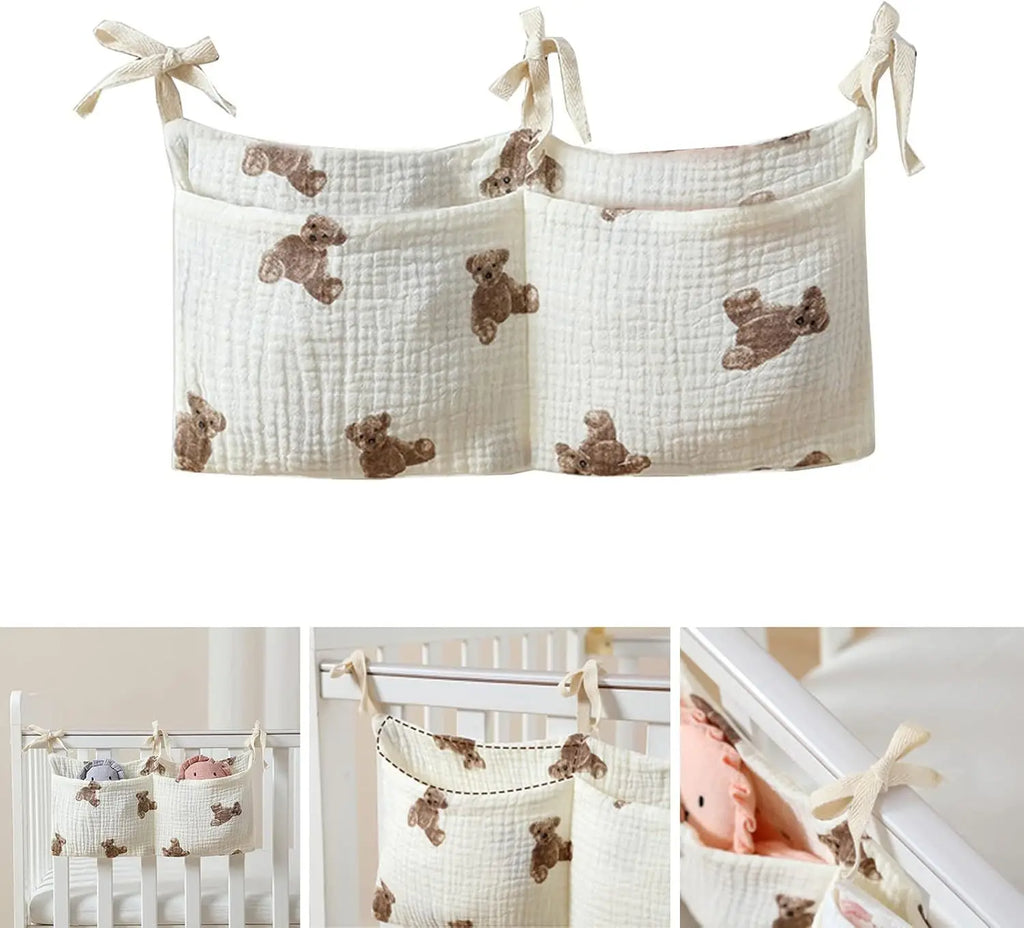 Soft Crib Organizer Caddy – Cute Nursery Storage for Essentials