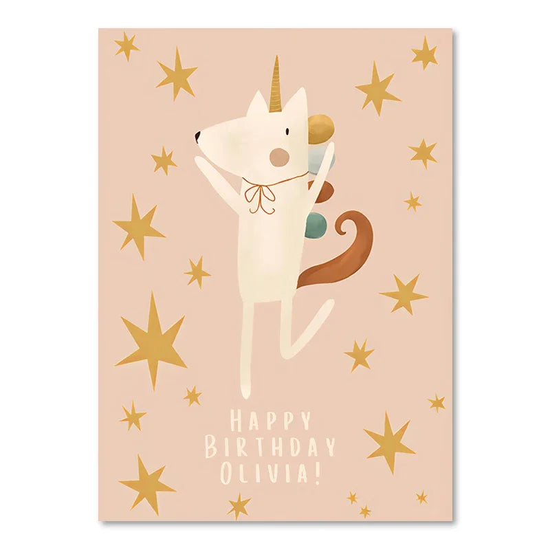 Adorable Animal Wall Art - Sweet Nordic Decor for Kids