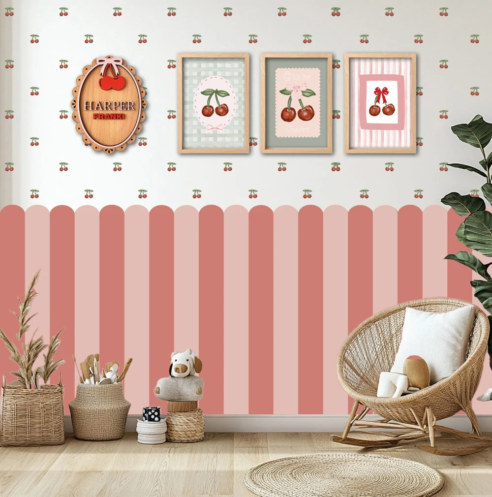 Playful Scallop Wallpaper - Easy Peel & Stick Design
