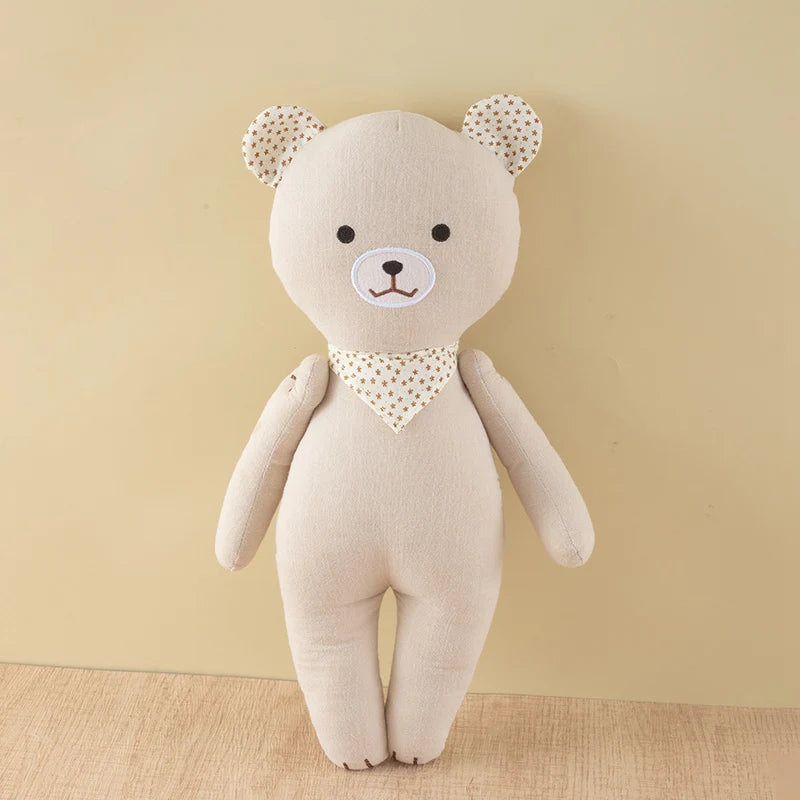 Soft Cloth Dolls - Cuddly Bunny, Bear & Cat Companions