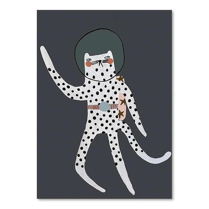 Adorable Animal Wall Art - Sweet Nordic Decor for Kids