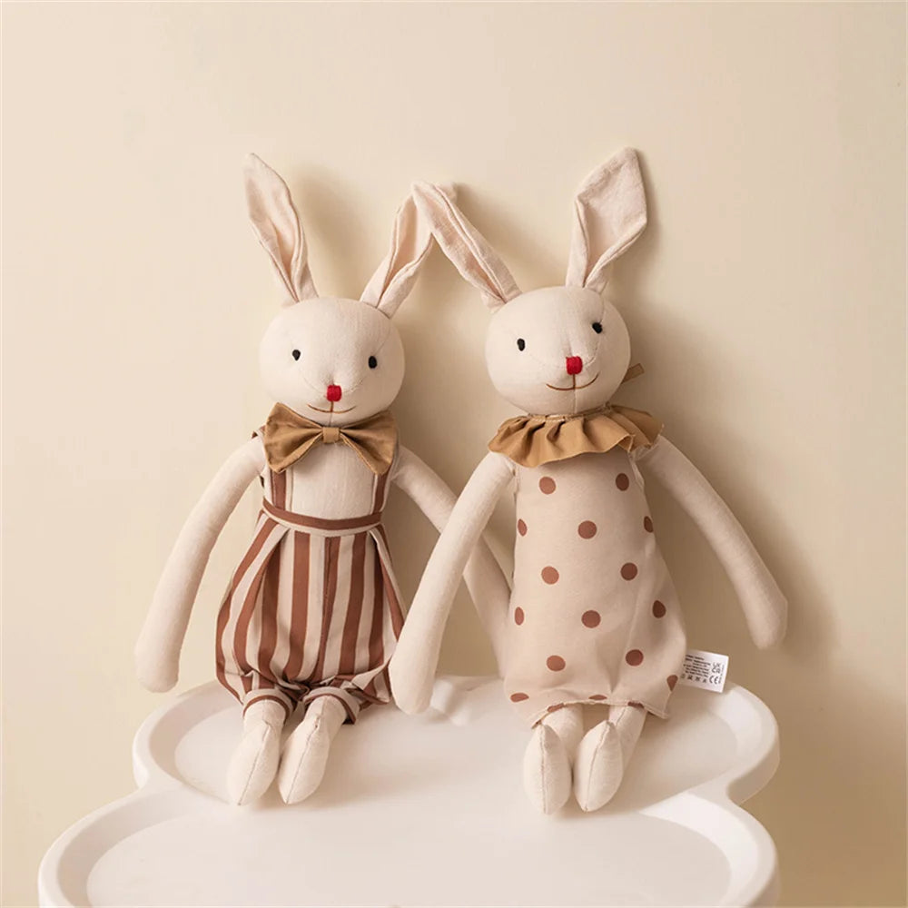 Soft Cloth Dolls - Cuddly Bunny, Bear & Cat Companions