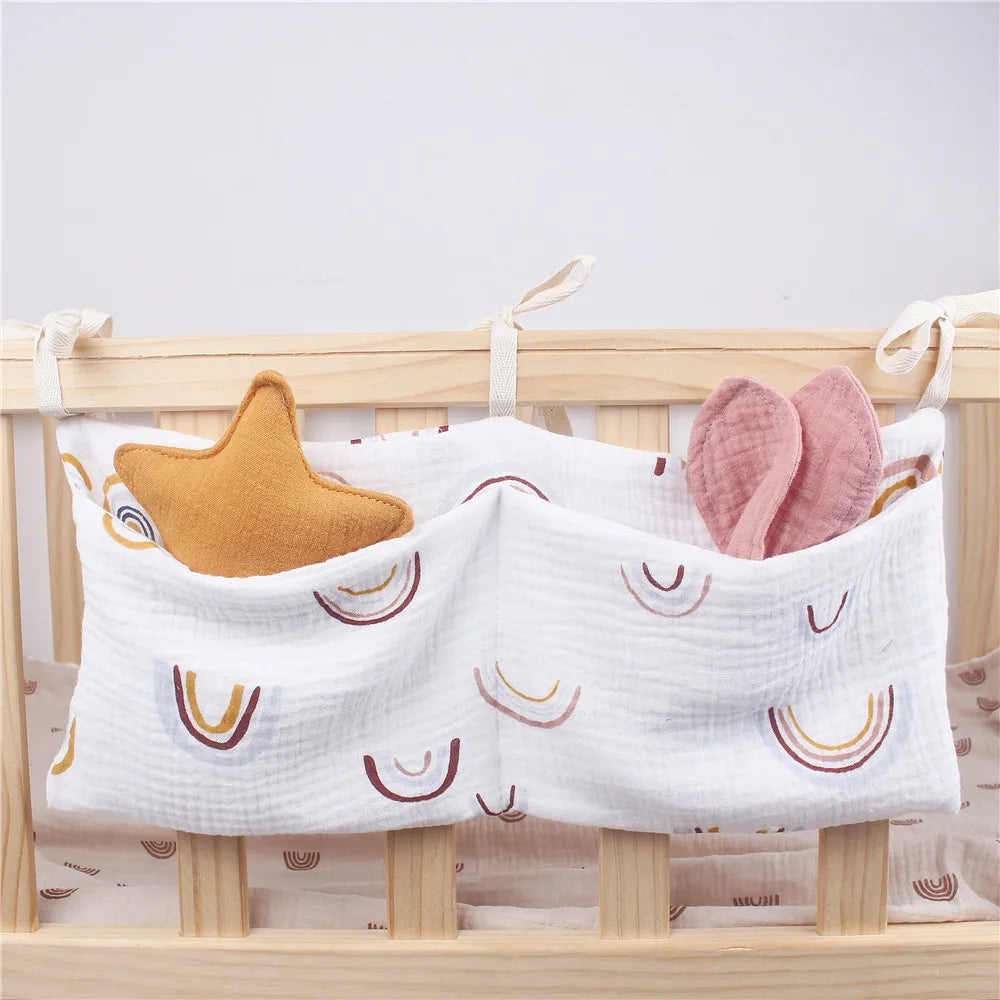 Soft Crib Organizer Caddy – Cute Nursery Storage for Essentials