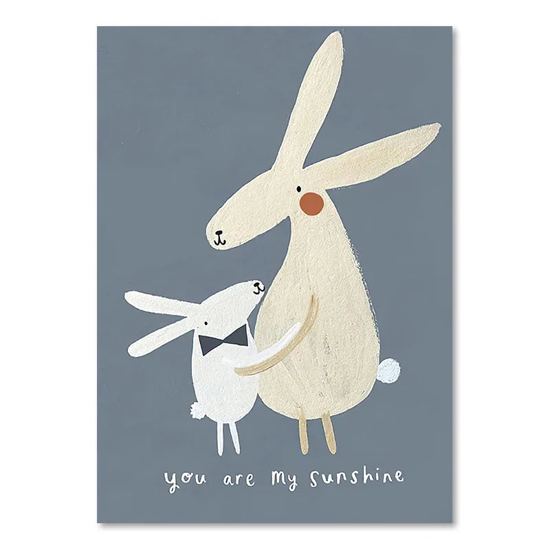 Adorable Animal Wall Art - Sweet Nordic Decor for Kids