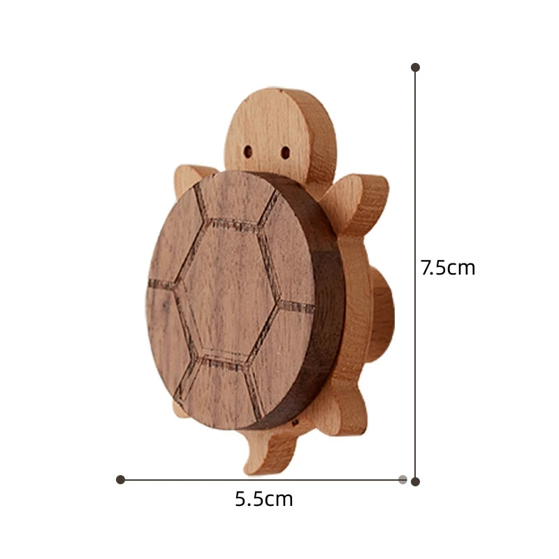 Wooden Turtle Hook - Cute Wall Decor for Kids’ Rooms