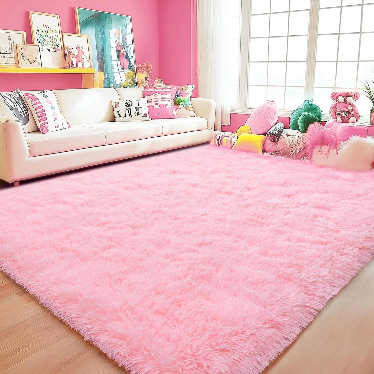 Ultra-Soft Plush Rug - Warm Comfort for Living & Kids Rooms