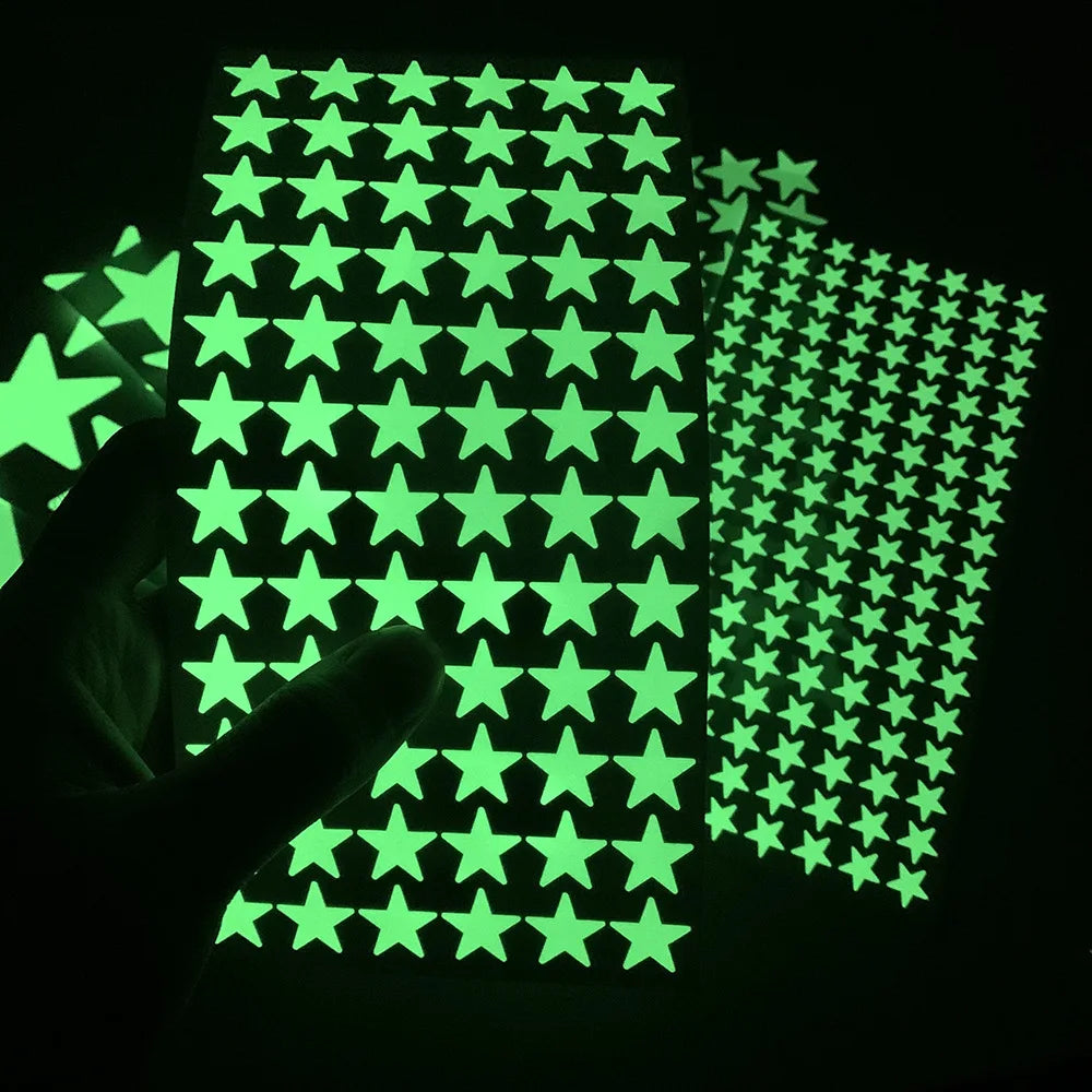 Glowing Star Wall Decals - Fun Night Light for Kids