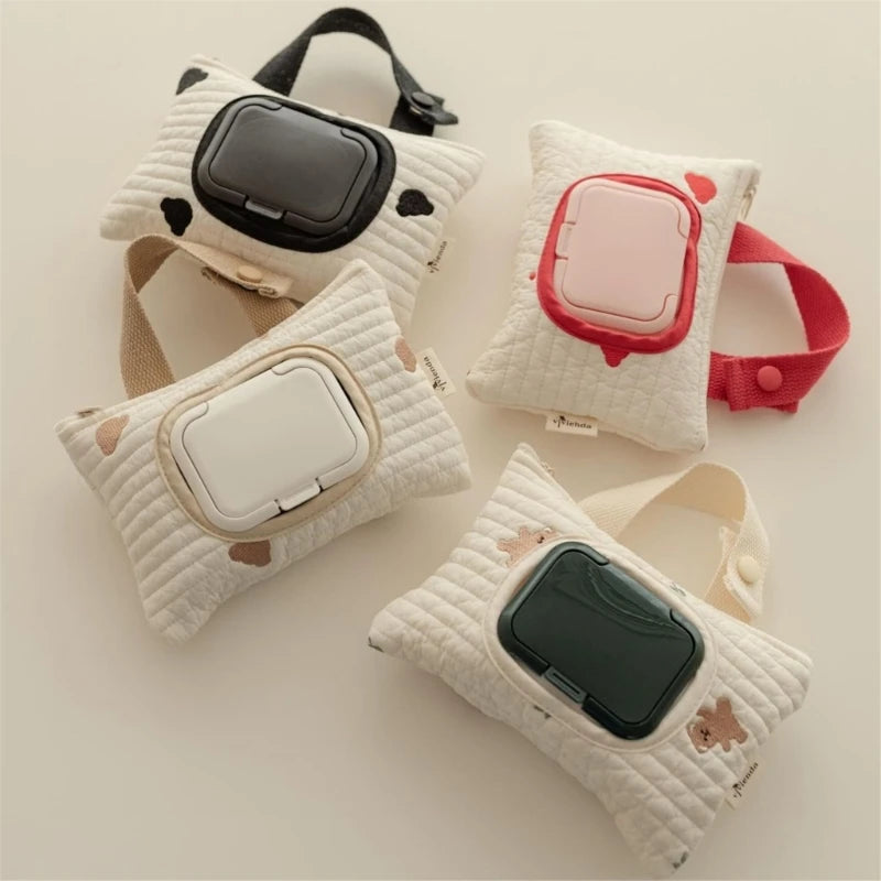 Quilted Baby Wipes Pouch – Cozy Nursery Essential for Parents