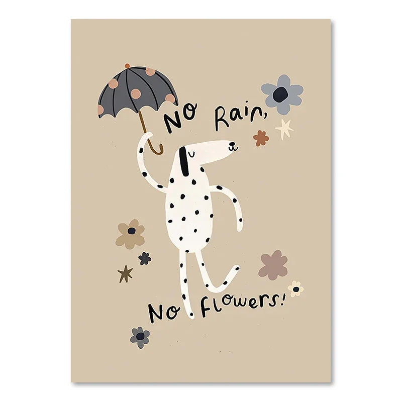 Adorable Animal Wall Art - Sweet Nordic Decor for Kids