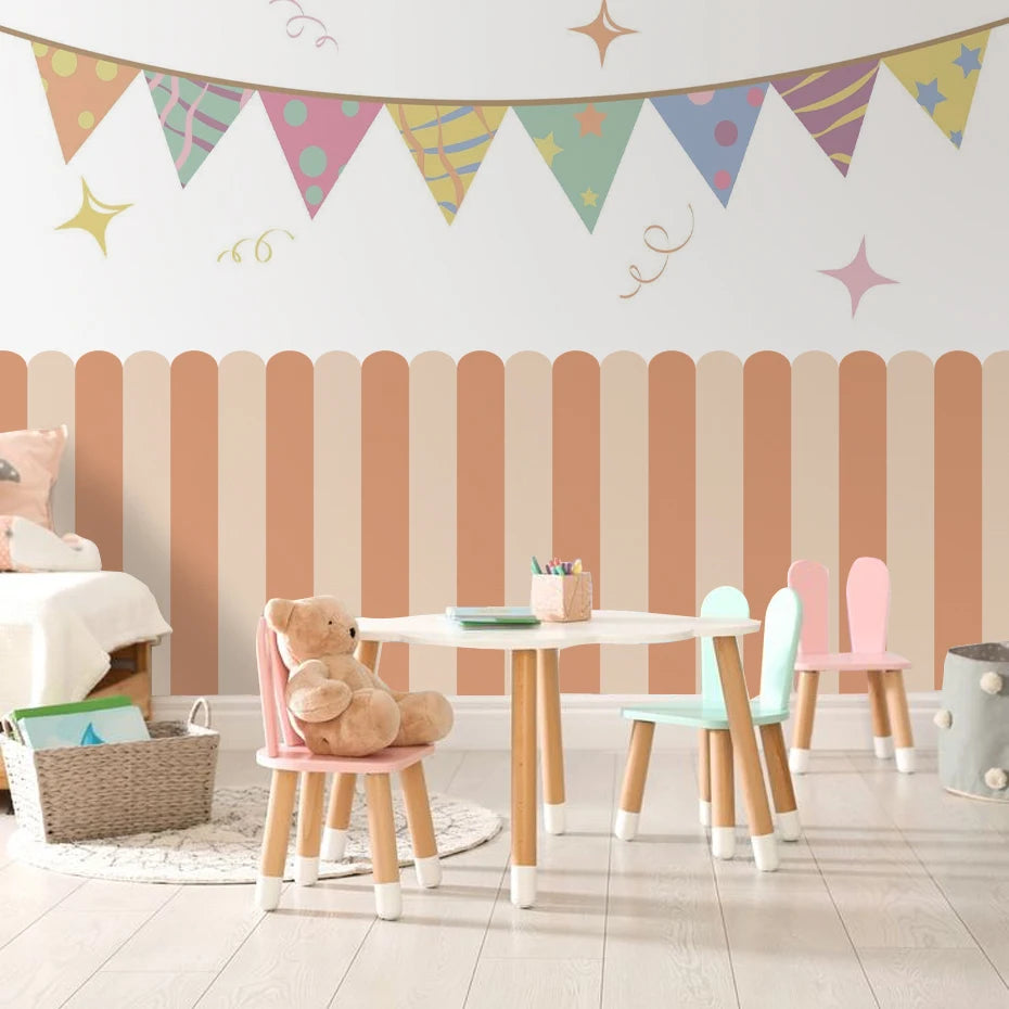 Playful Scallop Wallpaper - Easy Peel & Stick Design