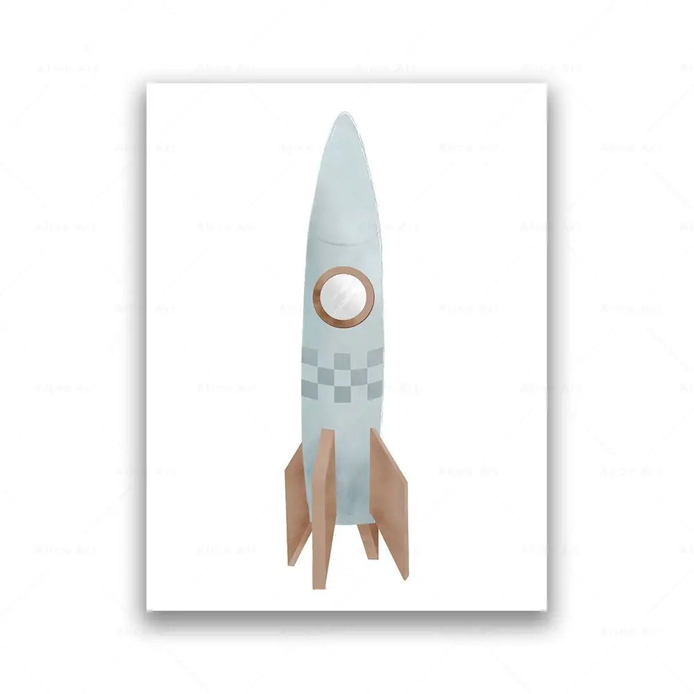 Mint Dreams – Retro Travel Print for Kids’ Rooms