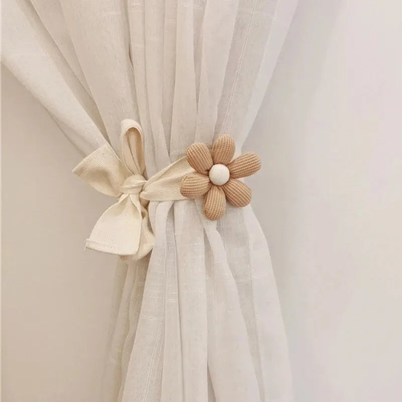 Soft Flower Curtain Tie - Adorable Kids Room Decor