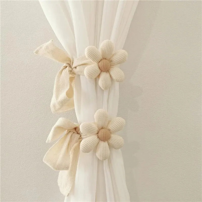 Soft Flower Curtain Tie - Adorable Kids Room Decor