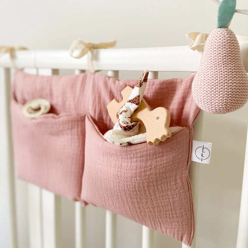 Soft Crib Organizer Caddy – Cute Nursery Storage for Essentials