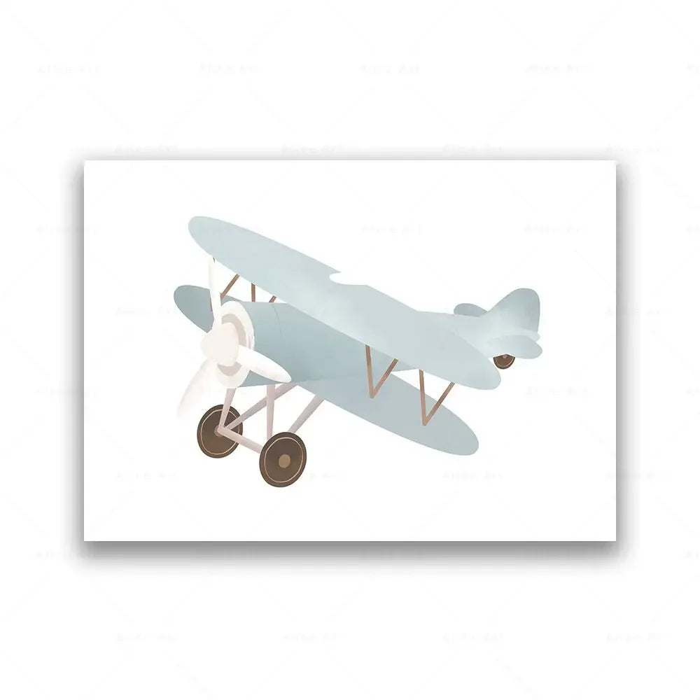 Mint Dreams – Retro Travel Print for Kids’ Rooms