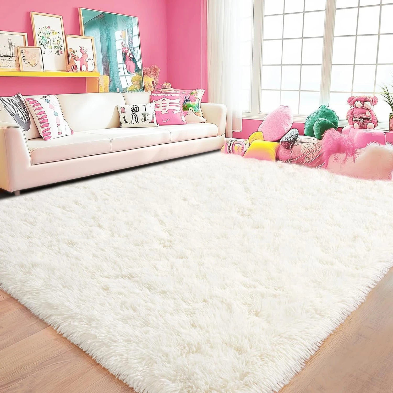 Ultra-Soft Plush Rug - Warm Comfort for Living & Kids Rooms