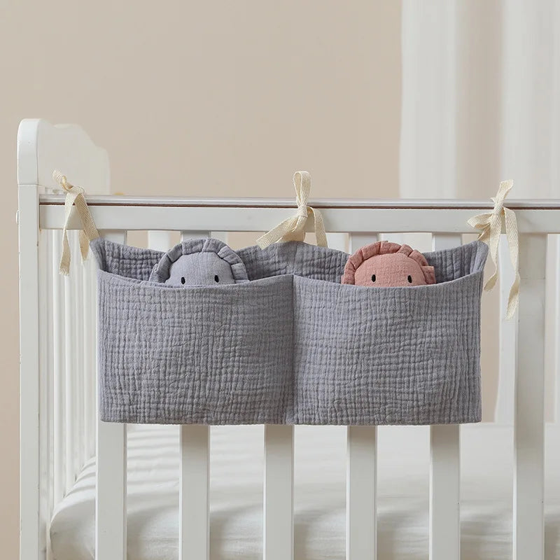 Soft Crib Organizer Caddy – Cute Nursery Storage for Essentials